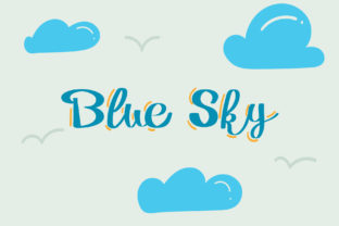 Blue Sky: A Handwritten Font That Brings Charm to Every Craft Project