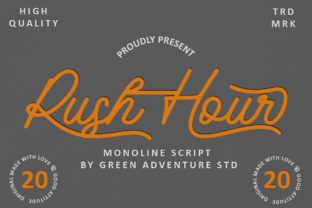 Rush Hour Font for Vintage Branding Projects